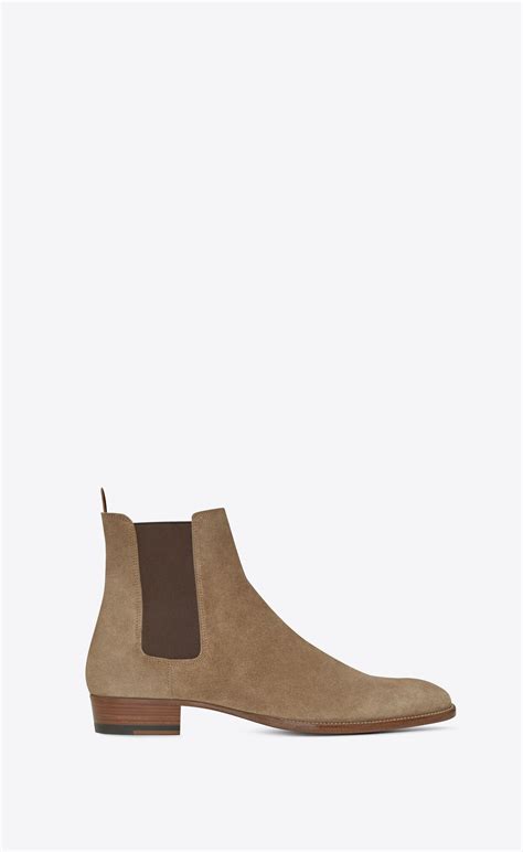 ysl mens boots suede|ysl chelsea boots men's.